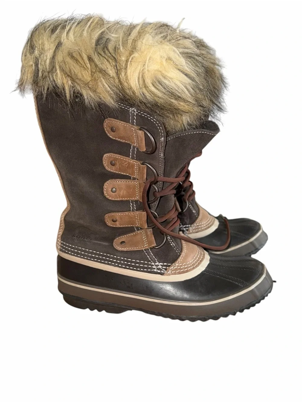Sorel Joan of Arctic Faux Fur Waterproof Winter Snow Boots Women’s Size 8